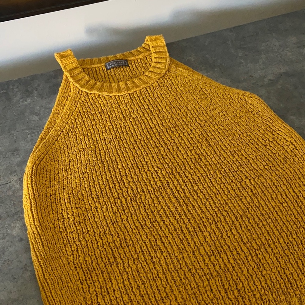 J. Crew Point Sur Sleeveless Sweater S Yellow